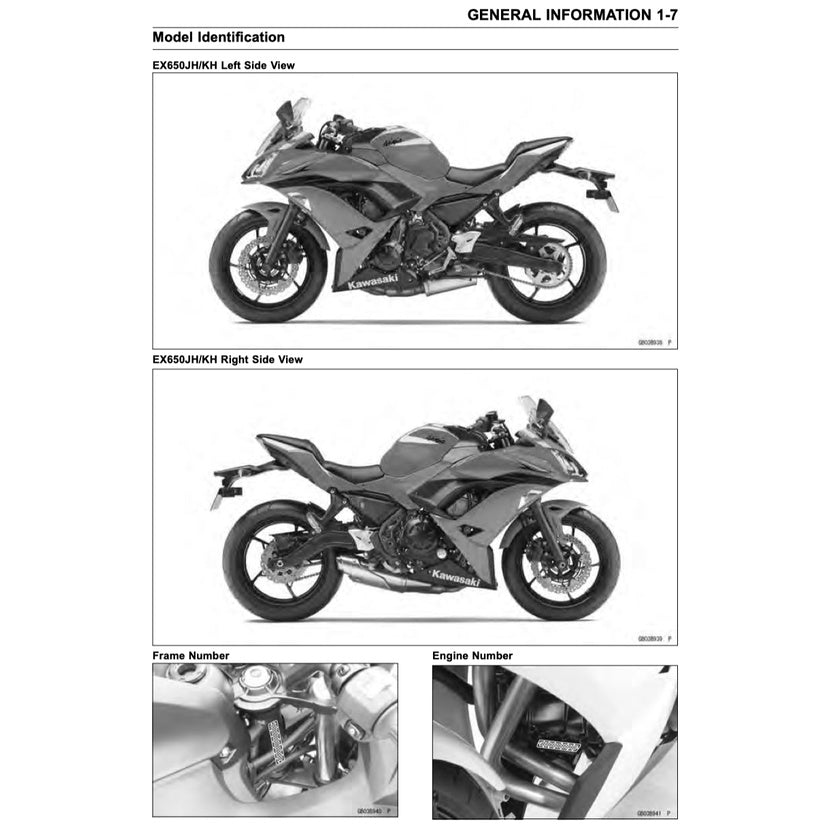 Kawasaki NINJA 650R 2012-2017 Full Manual Set – Repair & Maintenance Manual and Spare Parts Catalog and User Handbook - page 3