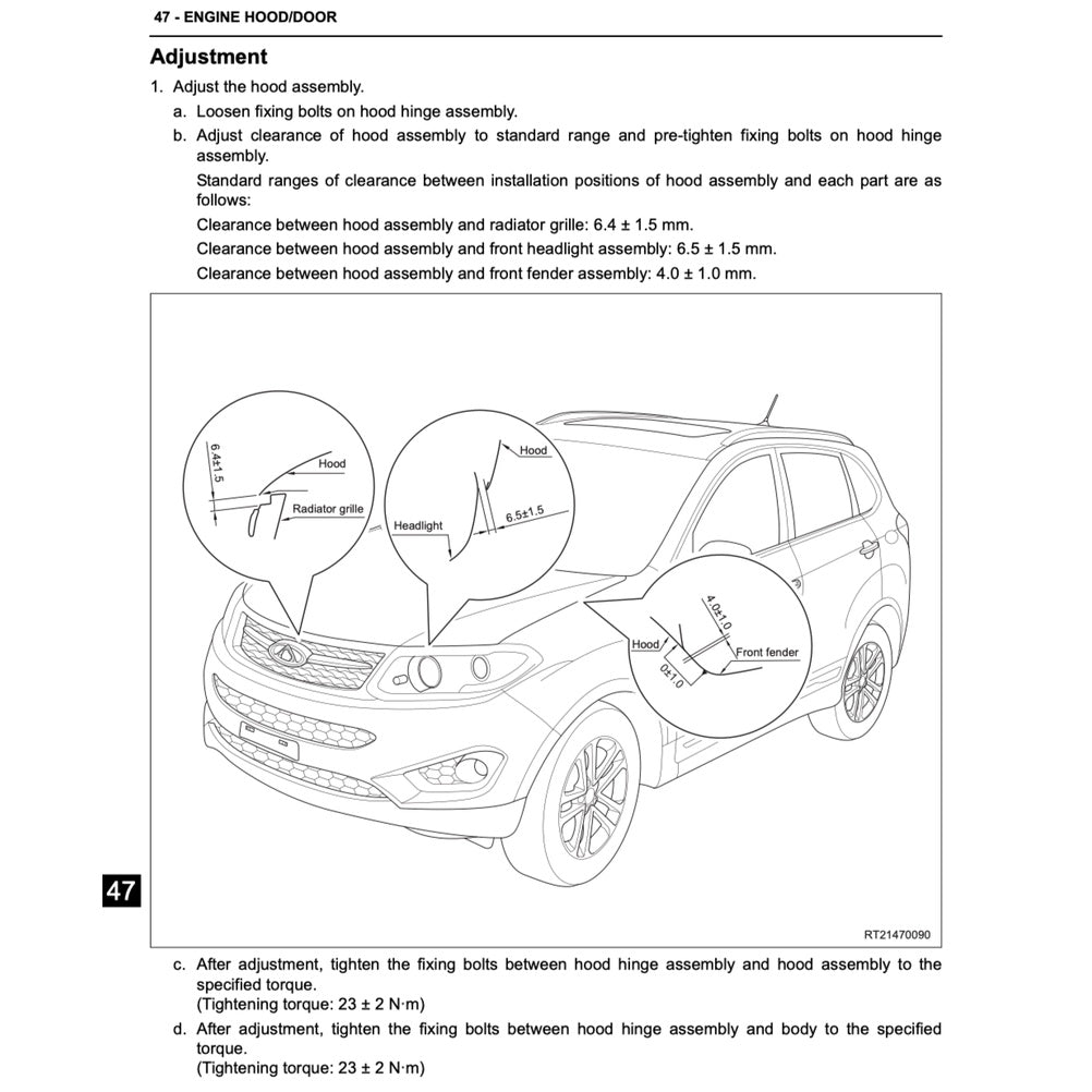 Chery TIGGO 5 T21 2014-2021 Full Manual Set – Repair & Maintenance Manual - page 7