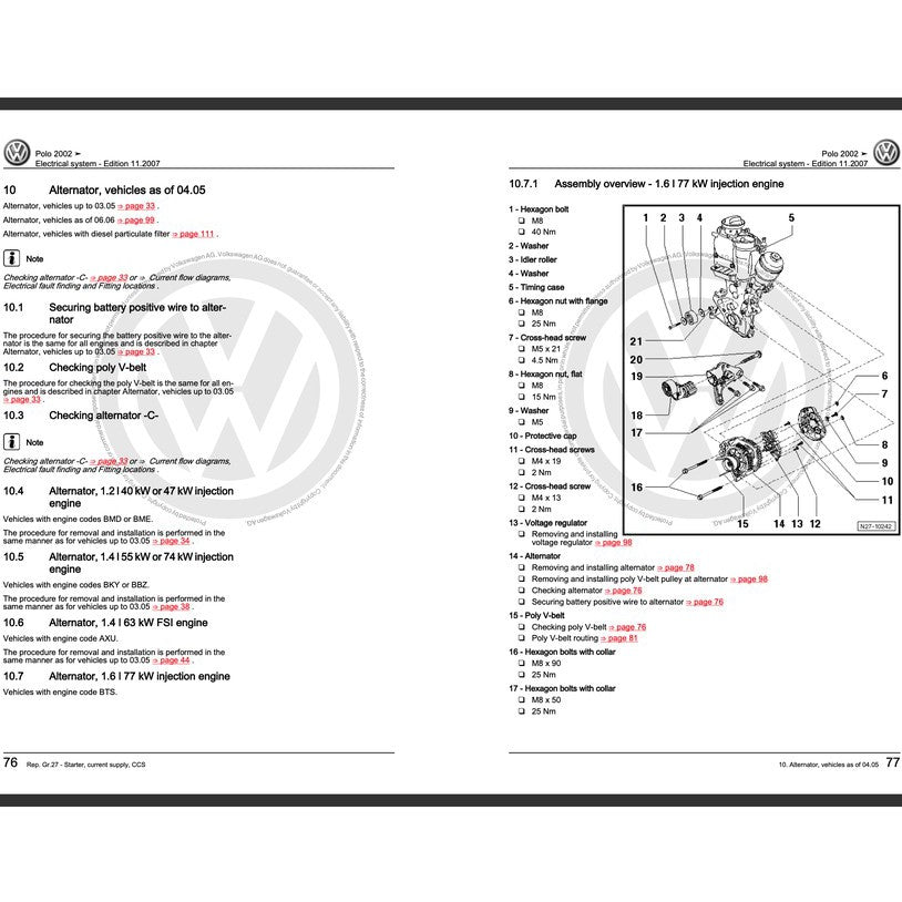 VW POLO MK4 9N 2001-2009 Full Manual Set – Repair & Maintenance Manual - page 4
