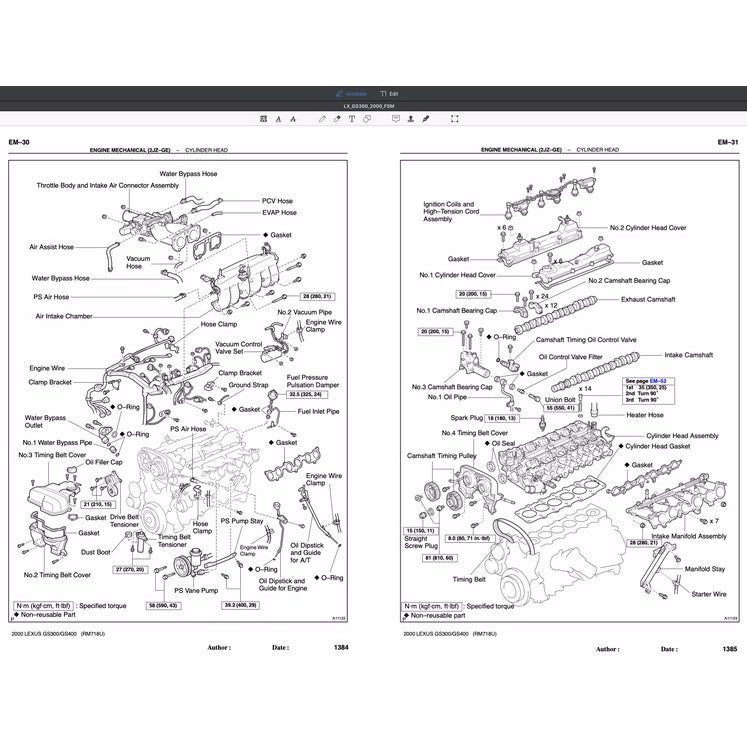 Lexus GS300 GS400 1997-2005 Full Manual Set – Repair & Maintenance Manual - page 3