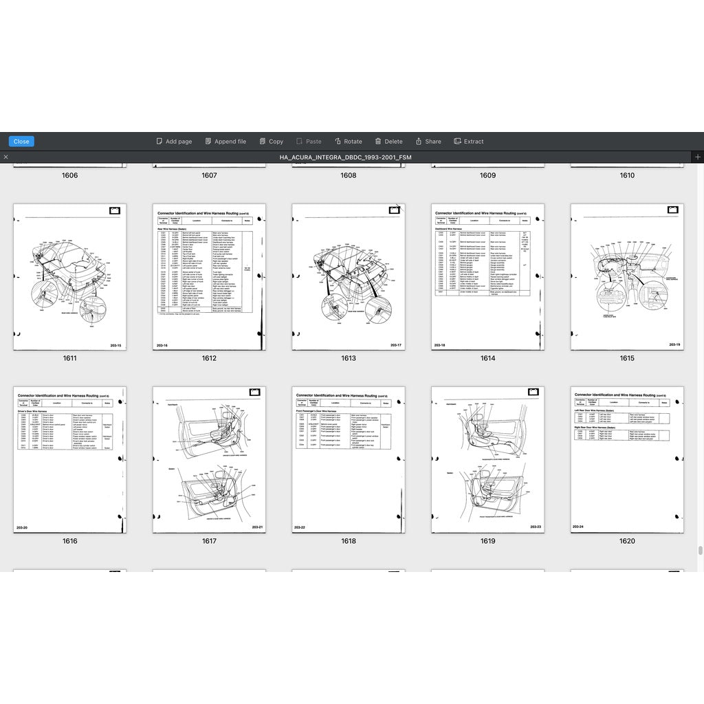 Honda INTEGRA Acura DB DC 1993-2001 Full Manual Set – Repair & Maintenance Manual and Supplement Type R - page 5