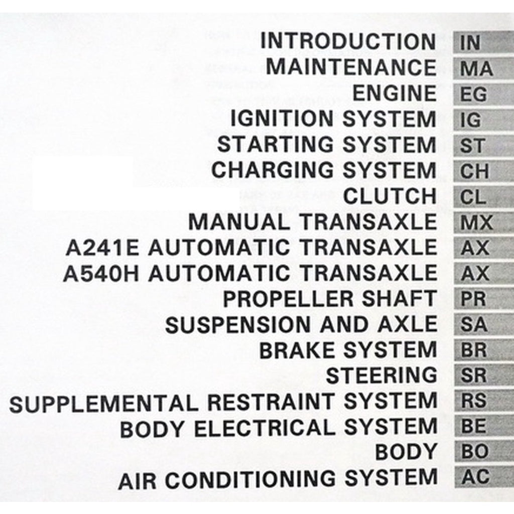 Toyota RAV4 XA10 1996-2000 Full Manual Set – Repair & Maintenance Manual - page 2