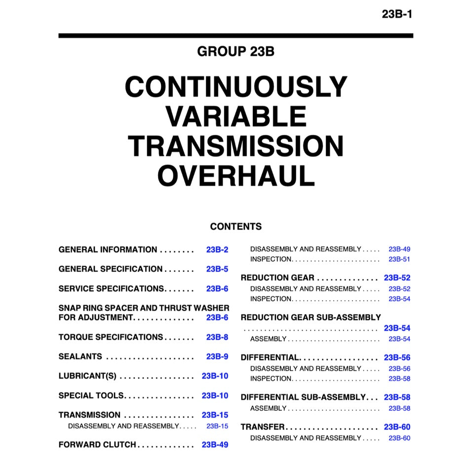 Mitsubishi OUTLANDER III GF 2013-2018 Full Manual Set – Repair & Maintenance Manual - page 5