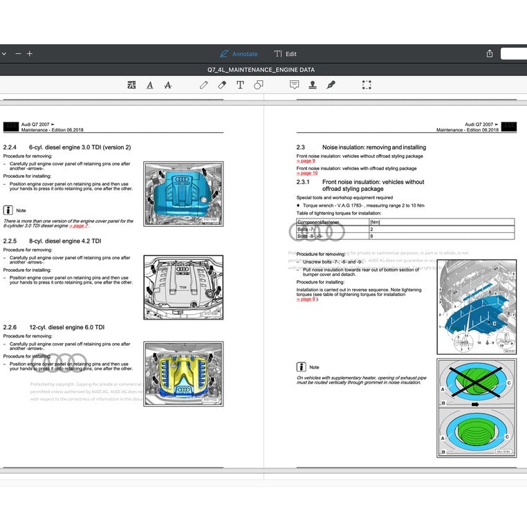 Audi Q7 4L 2006-2015 Full Manual Set – Repair & Maintenance Manual - page 2
