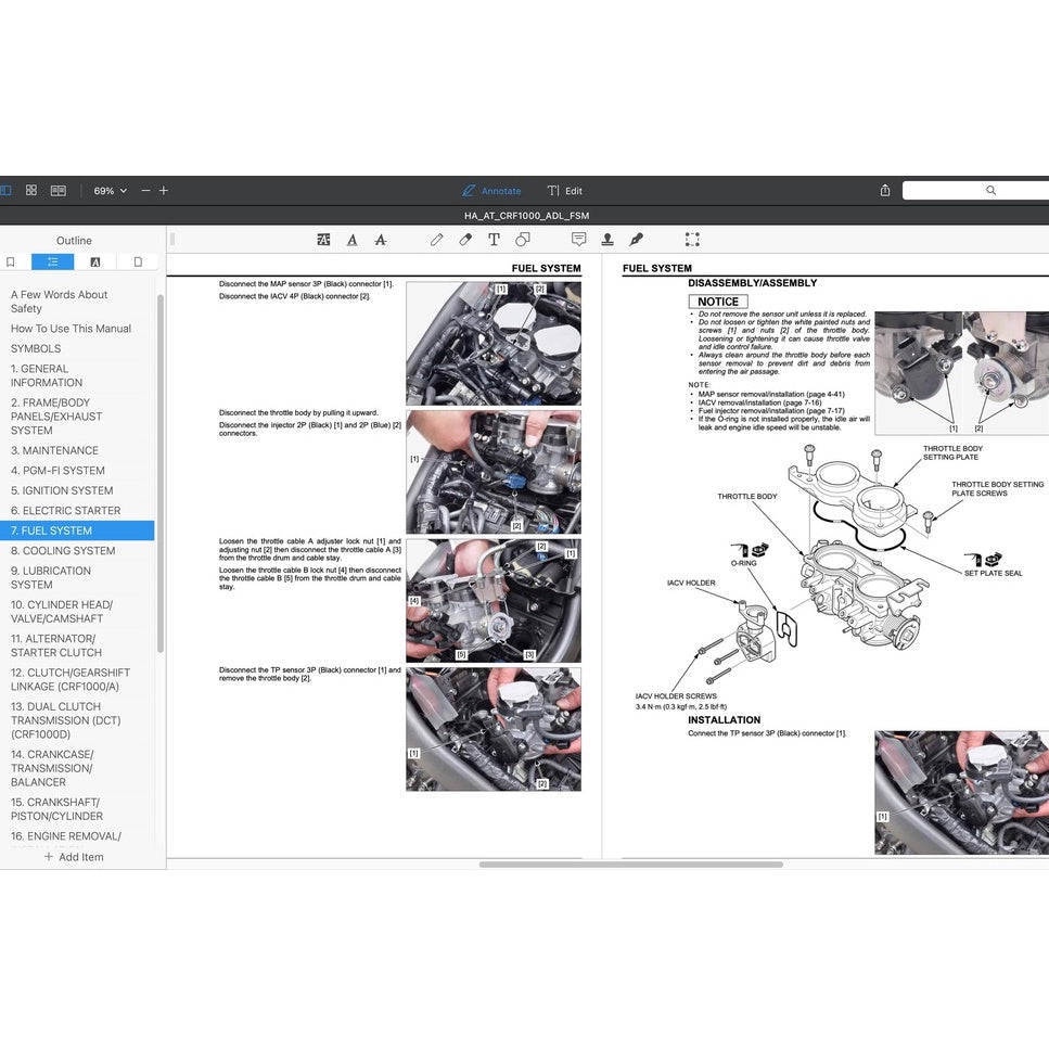 Honda AFRICA TWIN CRF 1000 A/D 2016-2020 Full Manual Set – Repair & Maintenance Manual and Spare Parts Catalog and User Handbook - page 5
