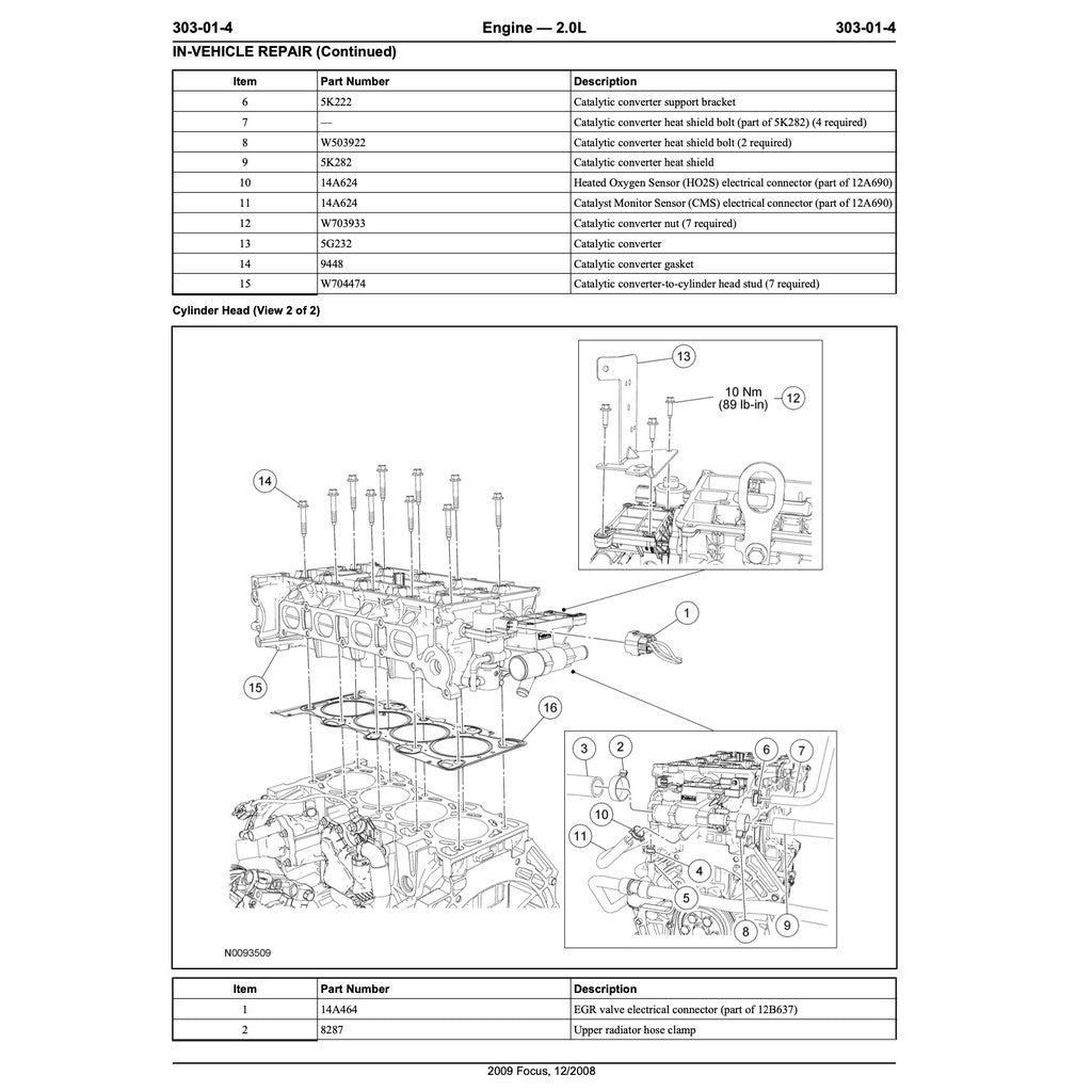 Ford DURATEC 2.0L Engine Workshop Manual - page 6