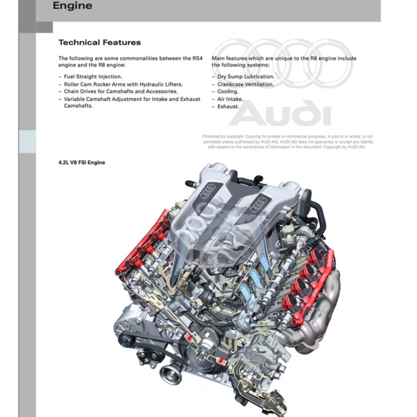 Audi R8 Type 42 V8 /4S V10 2006-2023 Full Manual Set – Repair & Maintenance Manual - page 3