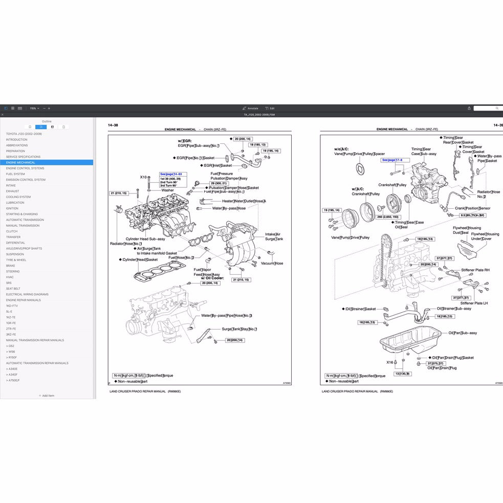 Toyota Land Cruiser Prado J120 2002-2009 Full Manual Set – Workshop Service Repair Manual - page 3