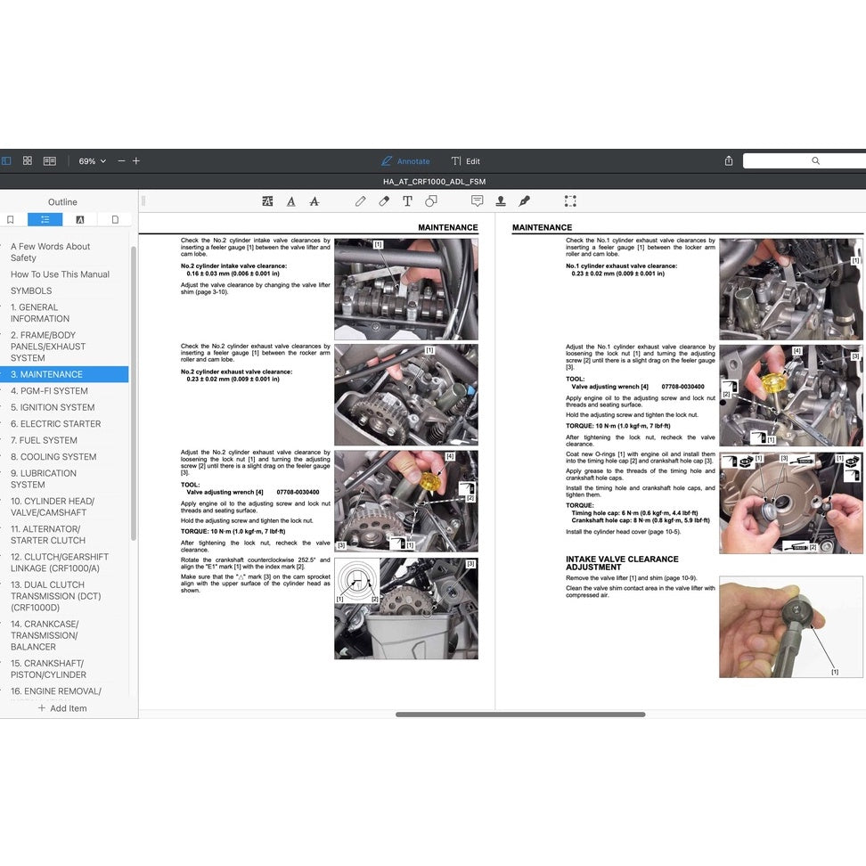 Honda AFRICA TWIN CRF 1000 A/D 2016-2020 Full Manual Set – Repair & Maintenance Manual and Spare Parts Catalog and User Handbook - page 4