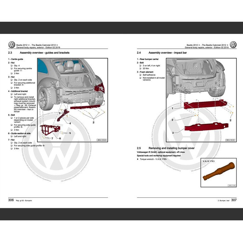 VW NEW BEETLE A5 2012-2019 Full Manual Set – Repair & Maintenance Manual - page 7