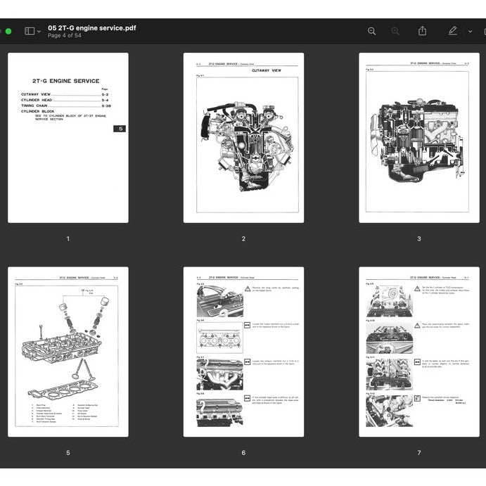 [CLASSIC] Toyota "T" Series Engine 1978-1988 Full Manual Set – Repair Manual - page 6