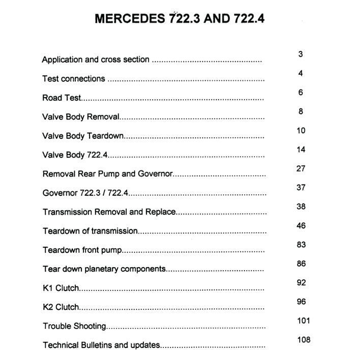 Mercedes-Benz/G-TRONIC Automatic Transmission 722.1/2/3/4/5/6 Service Repair Manual - page 2