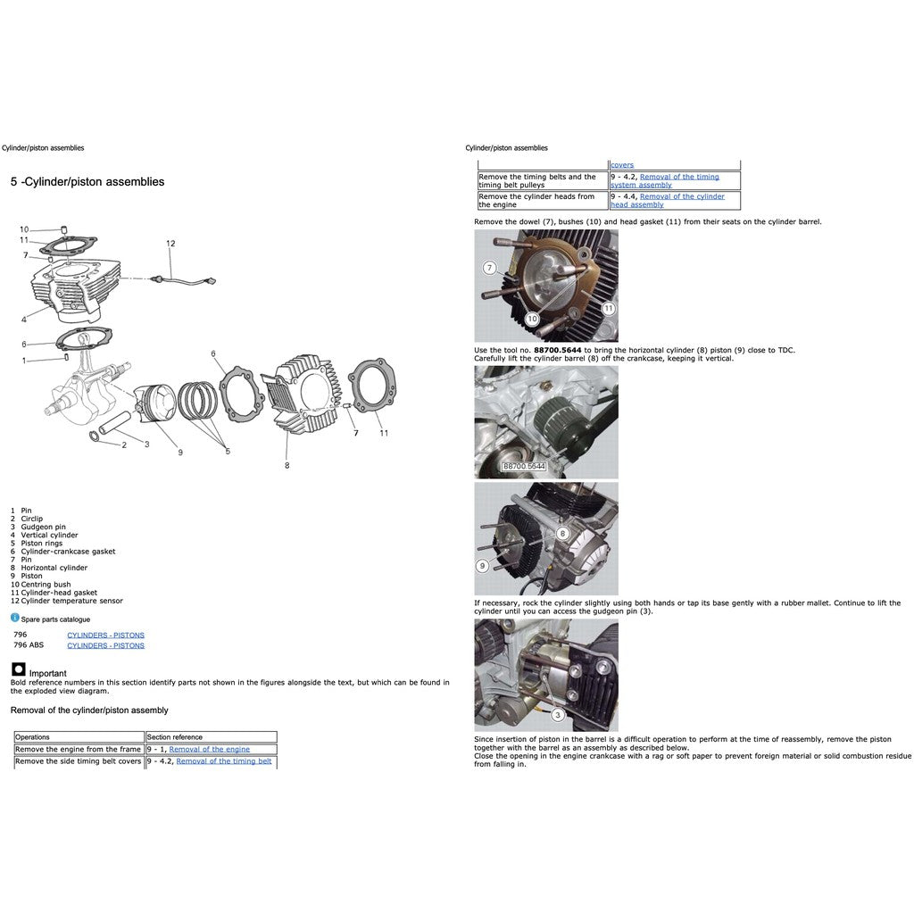 Ducati MONSTER 796 2010-2014 Full Manual Set – Service Repair Workshop Manual and Spare Parts Catalog and User Handbook - page 3