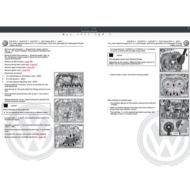 VW GOLF "R" MK7.5 2018 Full Manual Set – Repair & Maintenance Manual - page 3