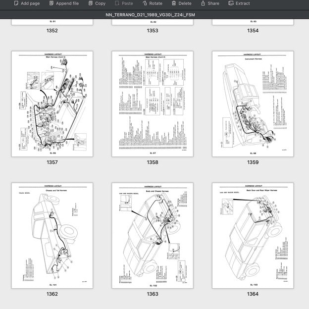 Nissan TERRANO D21 1985-1995 Full Manual Set – Repair & Maintenance Manual - page 9