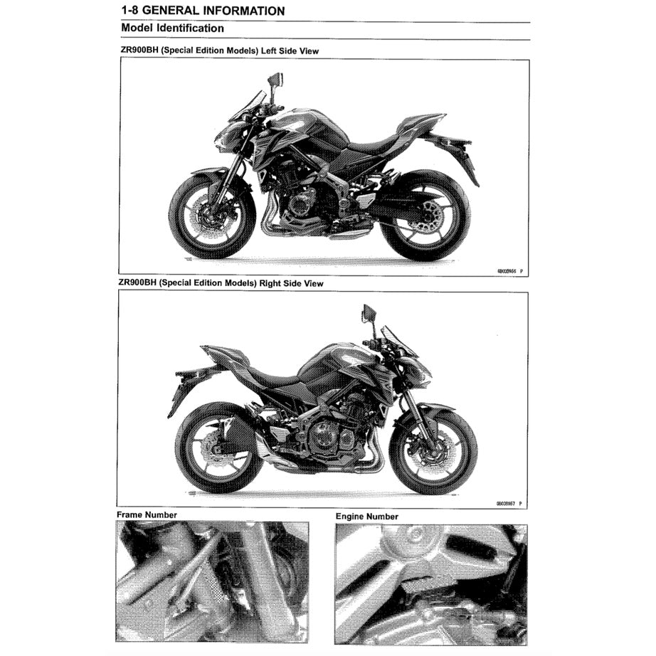 Kawasaki Z900 ABS 2017+ Full Manual Set – Repair & Maintenance Manual and Spare Parts Catalog and User Handbook - page 3