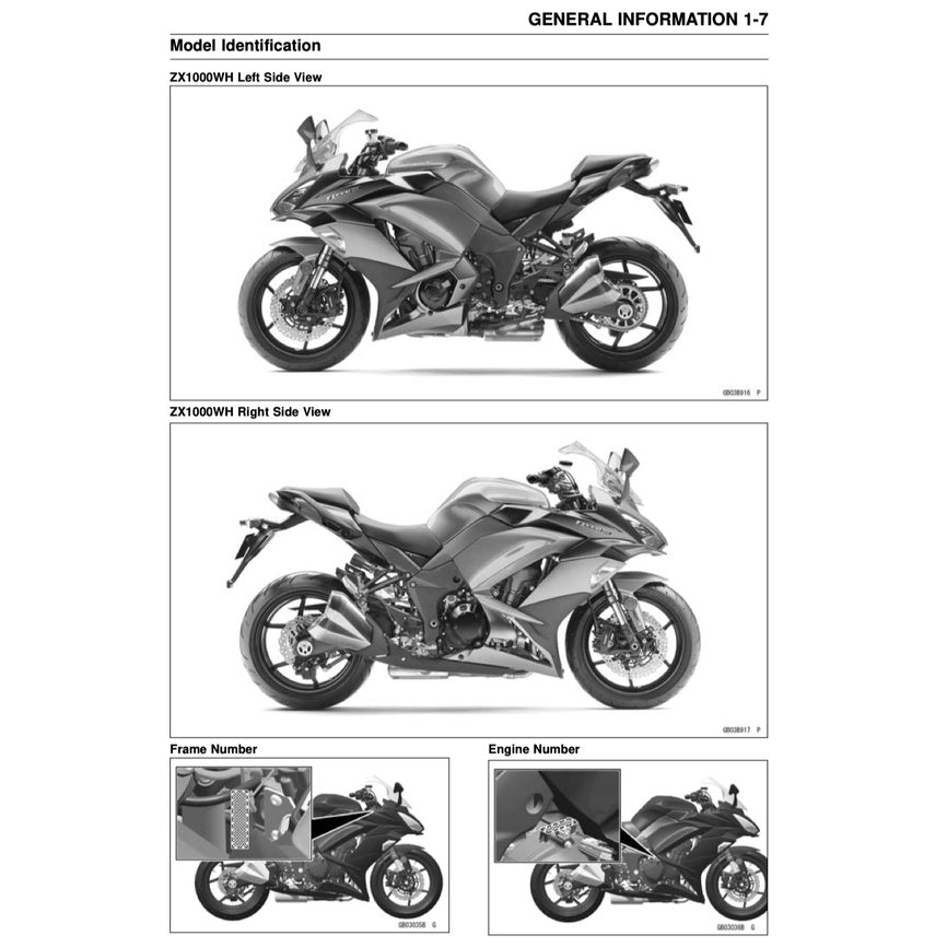 Kawasaki NINJA Z1000 SX 2017-2019 Full Manual Set – Repair & Maintenance Manual and Spare Parts Catalog and User Handbook - page 2