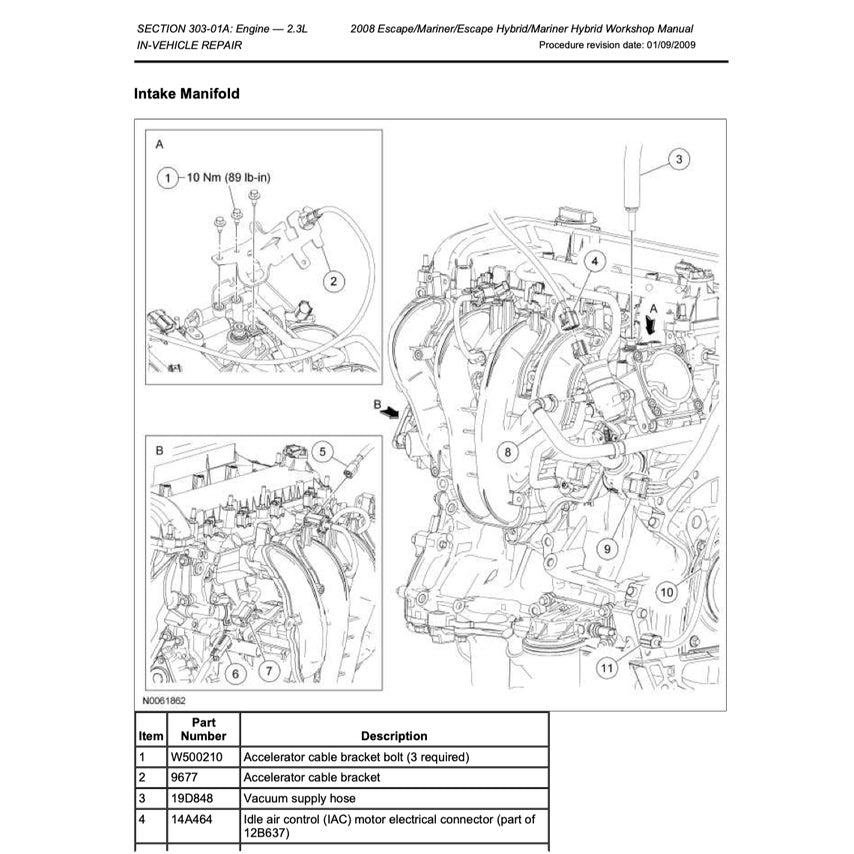 Ford ESCAPE MK2 2008-2012 Full Manual Set – Repair & Maintenance Manual - page 8