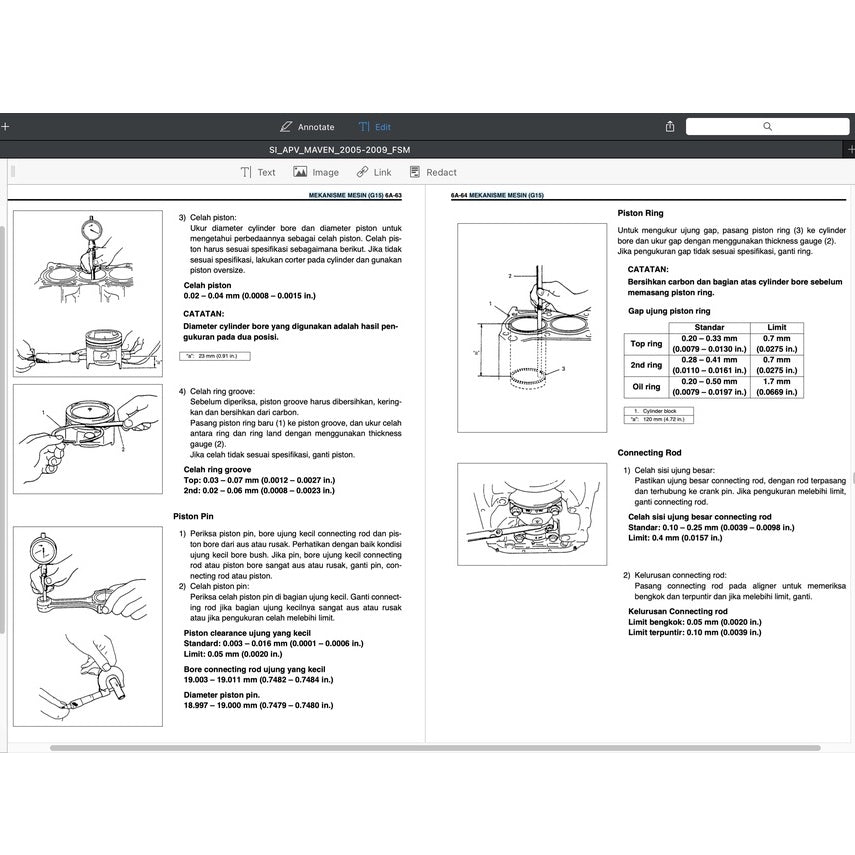 Suzuki APV 2005-2009 Full Manual Set – Repair & Maintenance Manual - BAHASA INDO VERSION - page 5