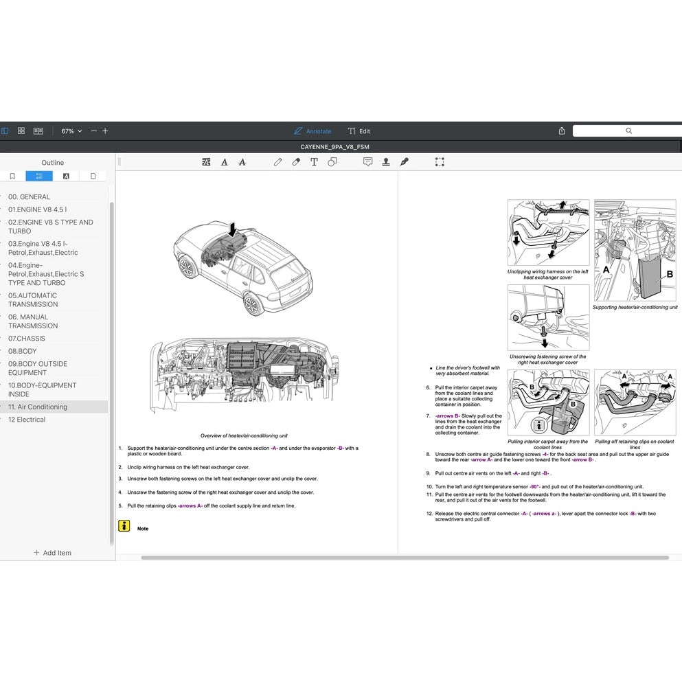 Porsche CAYENNE 955 9PA 2003-2008 Full Manual Set – Repair & Maintenance Manual and Spare Parts Catalog - page 8