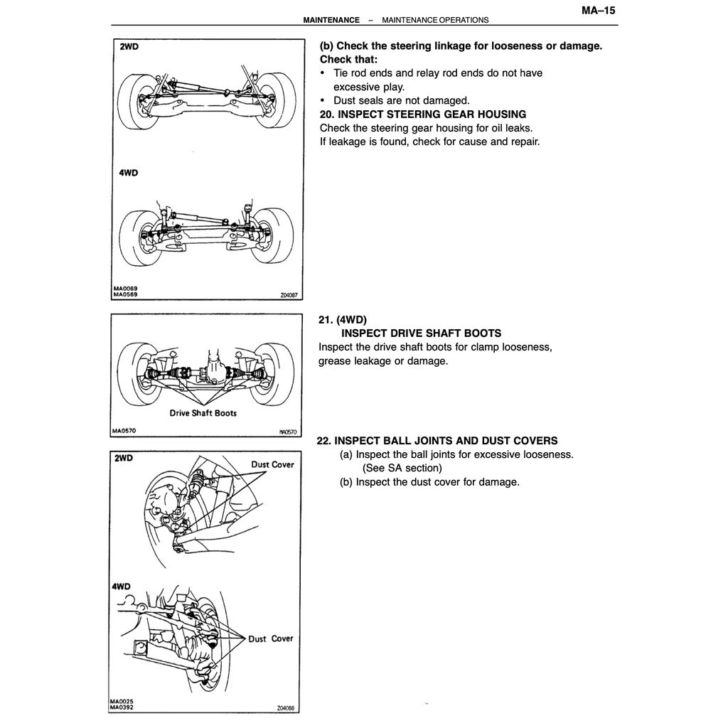 Toyota HILUX N80/90/100/110 1988-1997 Full Manual Set – Service Repair Workshop Manual - page 6