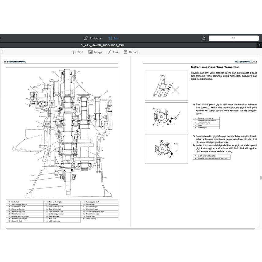Suzuki APV 2005-2009 Full Manual Set – Repair & Maintenance Manual - BAHASA INDO VERSION - page 7