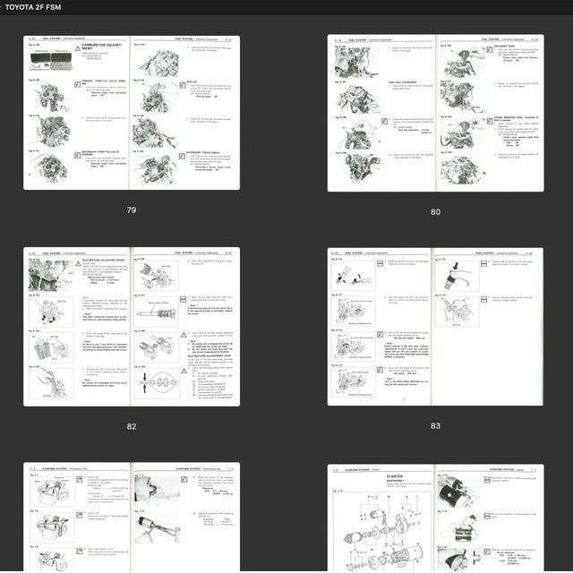 [CLASSIC] Toyota "F" Series Engine 1975-1988 Full Manual Set – Repair Manual - page 6