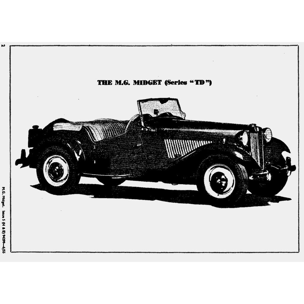 MG MIDGET Service Manual TD/TF 1936-1955 - page 2