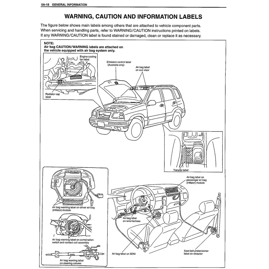 Suzuki GRAND VITARA 1998-2005 Full Manual Set – Repair & Maintenance Manual - page 2
