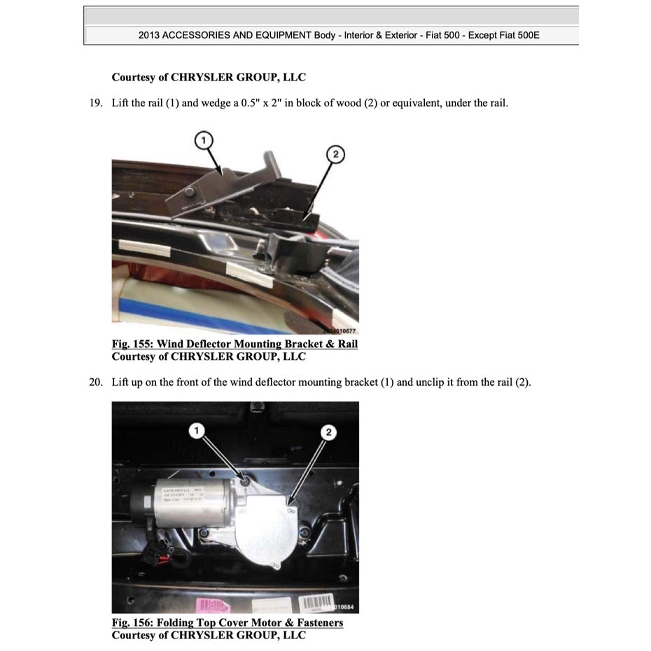 Fiat 500 2009-2016 Full Manual Set – Repair & Maintenance Manual - page 7