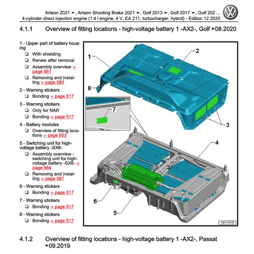 VW GOLF MK8 2020-2023 Full Manual Set – Repair & Maintenance Manual - page 9