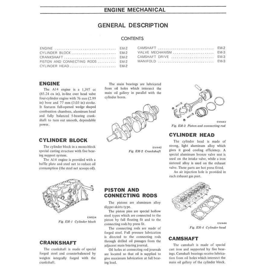 Datsun SUNNY 120/130/140Y B210 1973-1977 Full Manual Set – Repair & Maintenance Manual - page 6