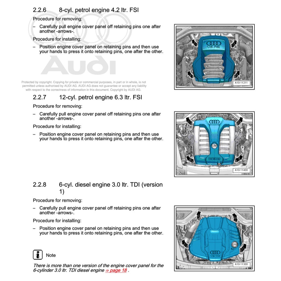 Audi Engine Workshop Repair Manual - page 8