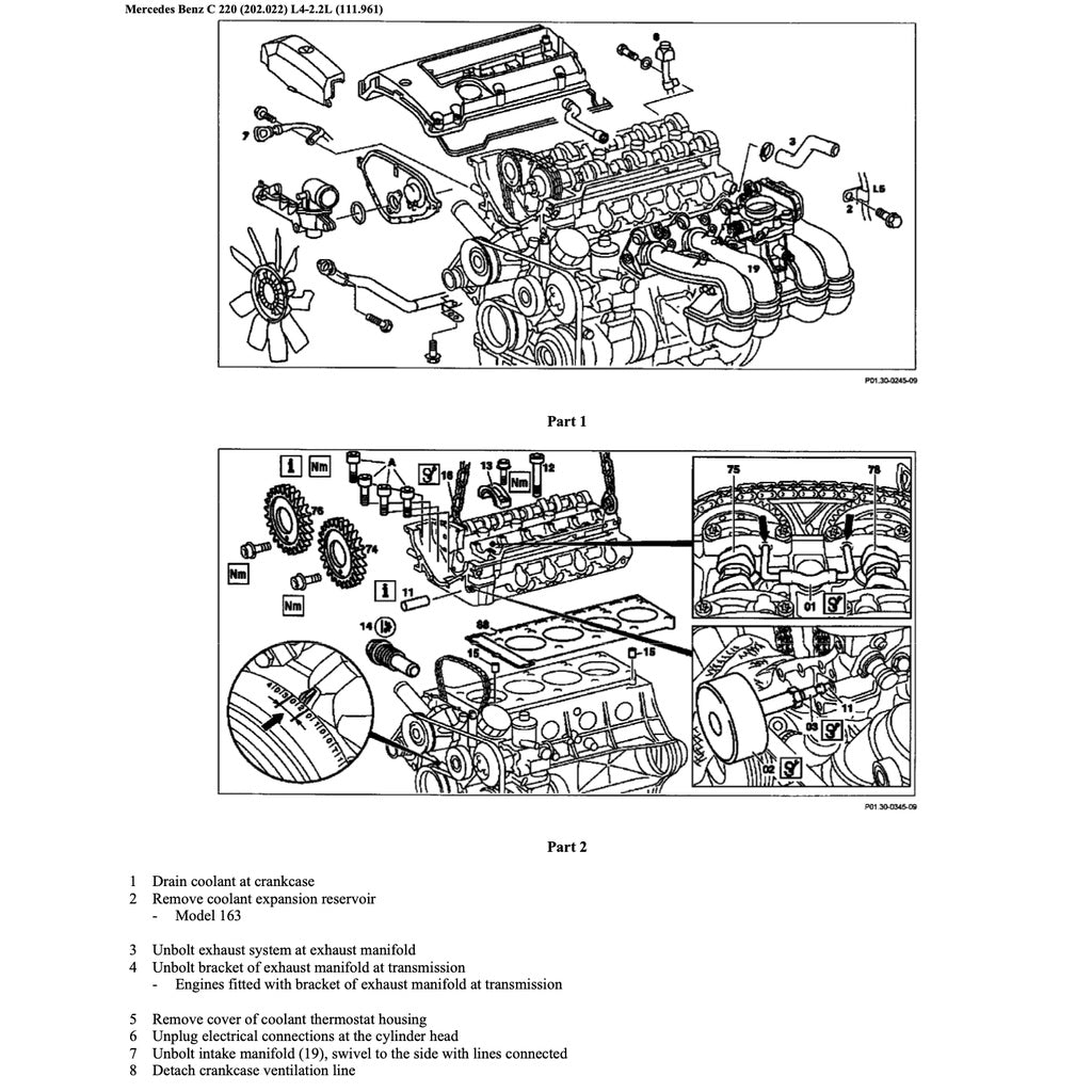 Mercedes-Benz C-CLASS W202 M111 1993-2000 Full Manual Set – Repair & Maintenance Manual - page 2