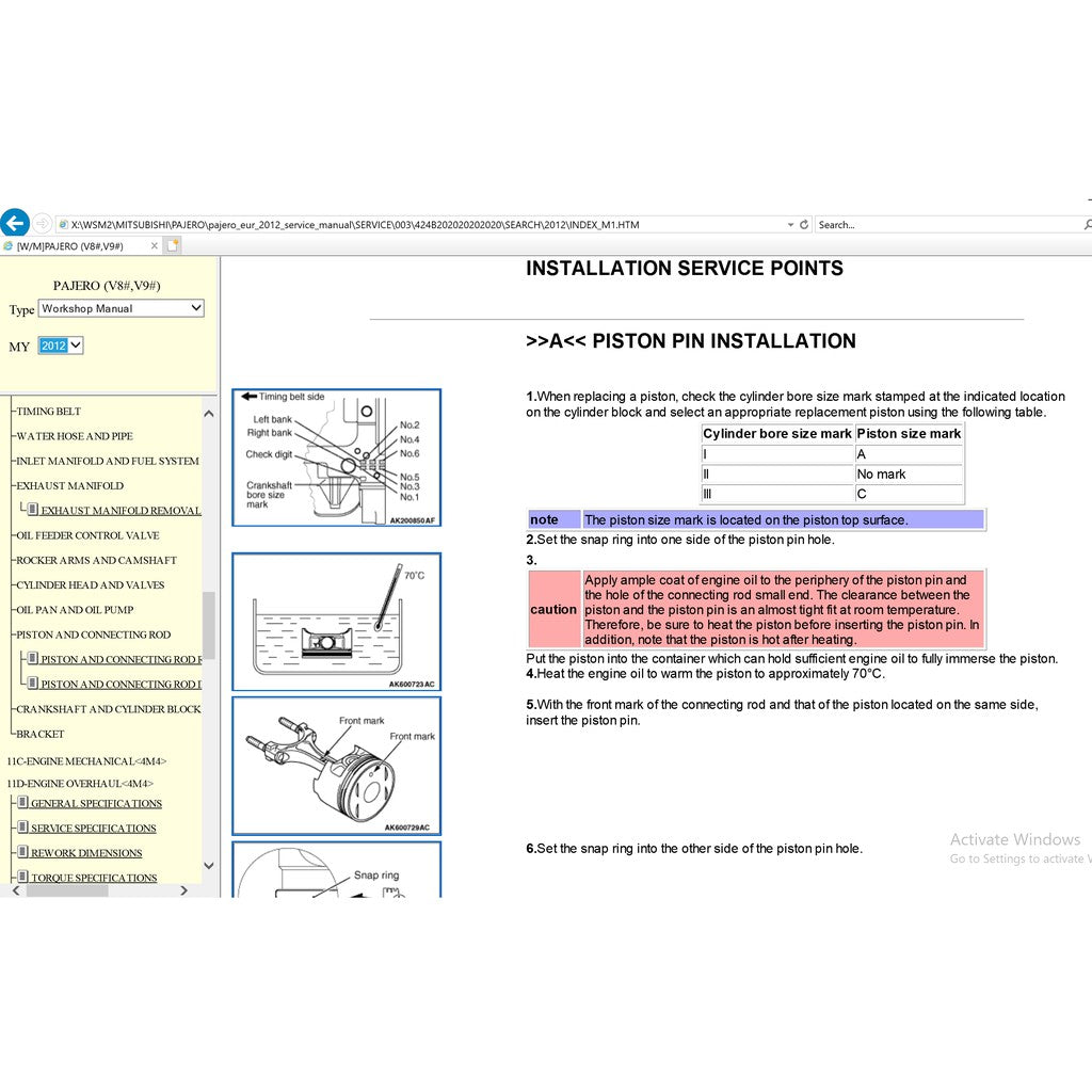 Mitsubishi PAJERO IV V80/V90 2006-2021 Full Manual Set – Repair & Maintenance Manual - page 13