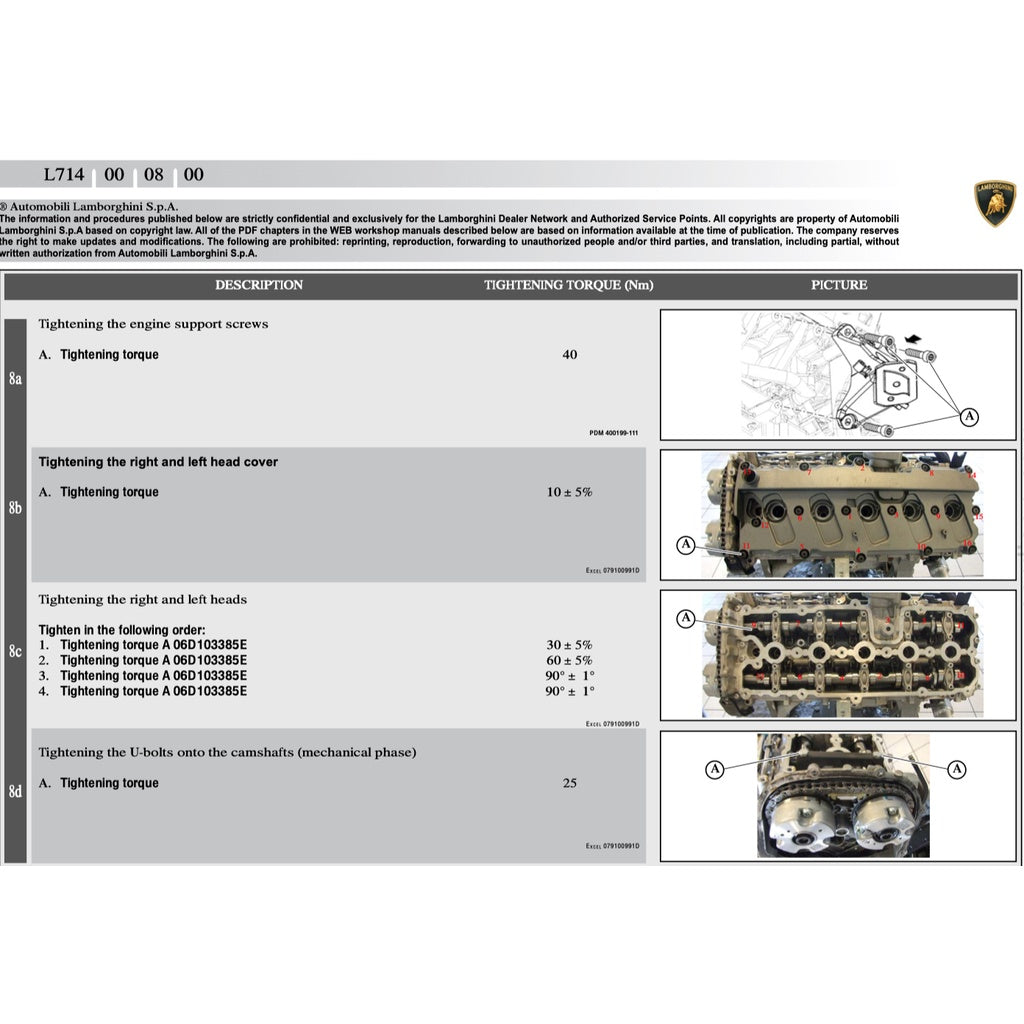 Lamborghini GALLARDO LP560 2008-2013 Full Manual Set – Repair & Maintenance Manual - page 6