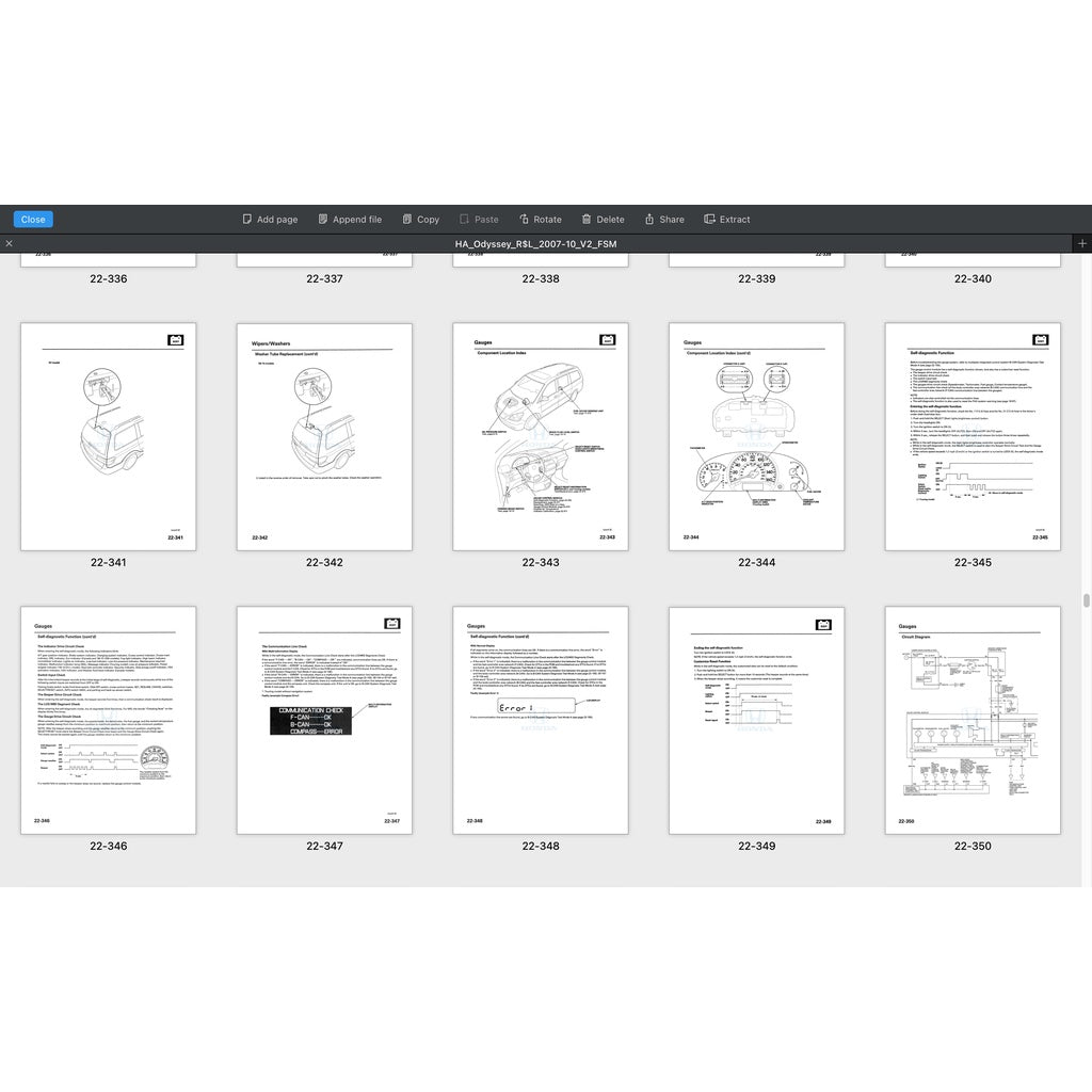 Honda ODYSSEY RL 2007-2010 Full Manual Set – Repair & Maintenance Manual - page 9