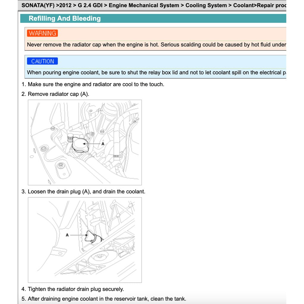 SONATA Hyundai SONATA i45 YF 2010-2015 Full Manual Set – Repair & Maintenance Manual - page 7