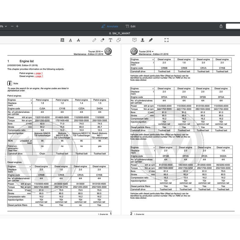 VW TOURAN II 5T 2016-2020 Full Manual Set – Repair & Maintenance Manual - page 2
