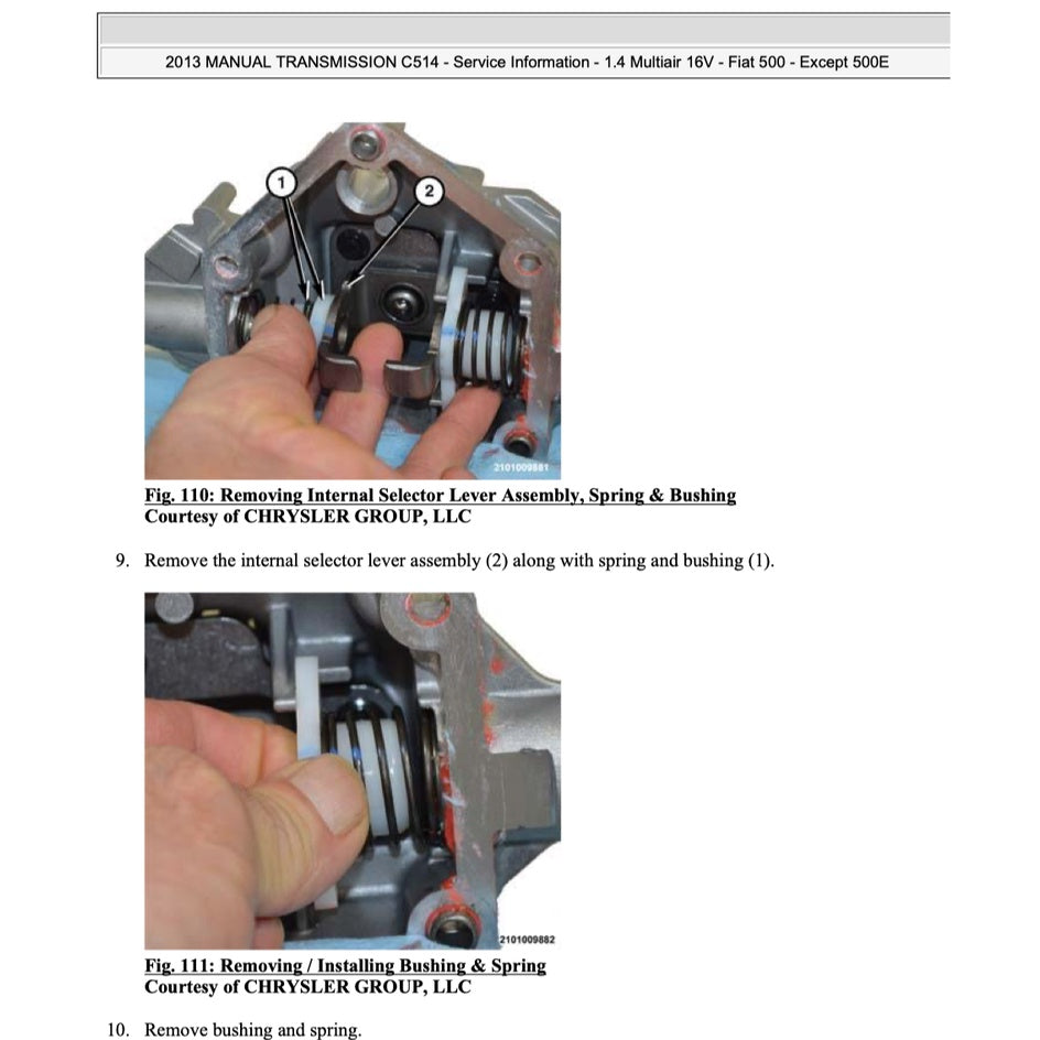 Fiat 500 2009-2016 Full Manual Set – Repair & Maintenance Manual - page 8