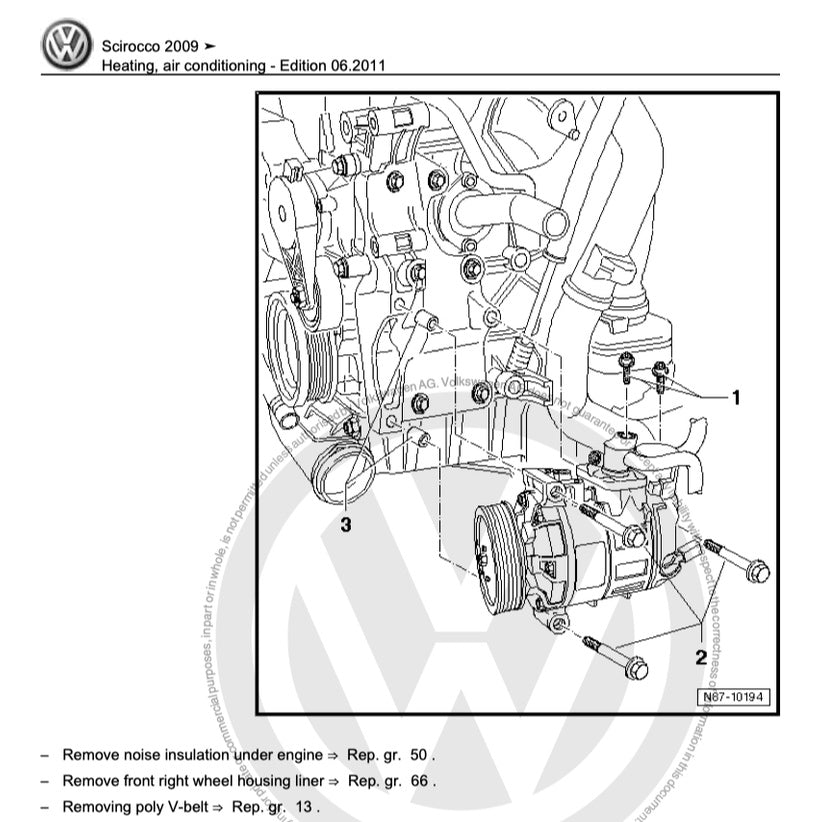 VW SCIROCCO 2009-2017 Full Manual Set – Repair & Maintenance Manual - page 7