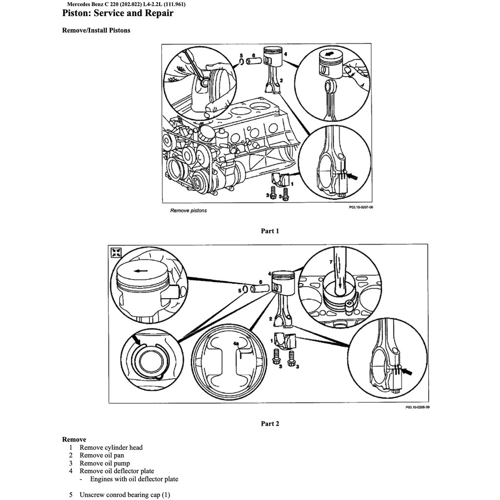 Mercedes-Benz C-CLASS W202 M111 1993-2000 Full Manual Set – Repair & Maintenance Manual - page 3
