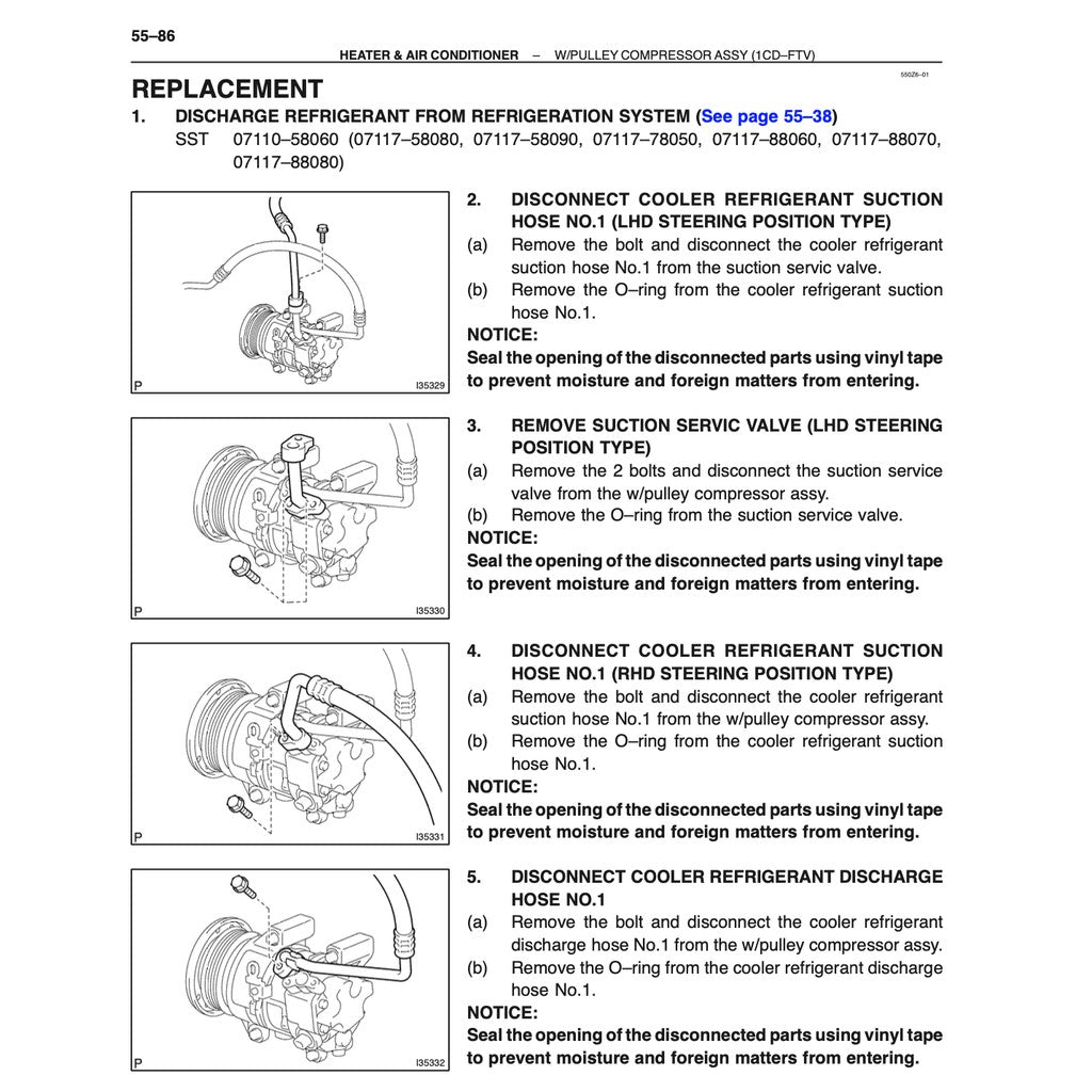 Toyota AVENSIS 2003-2009 Full Manual Set – Repair & Maintenance Manual - page 7