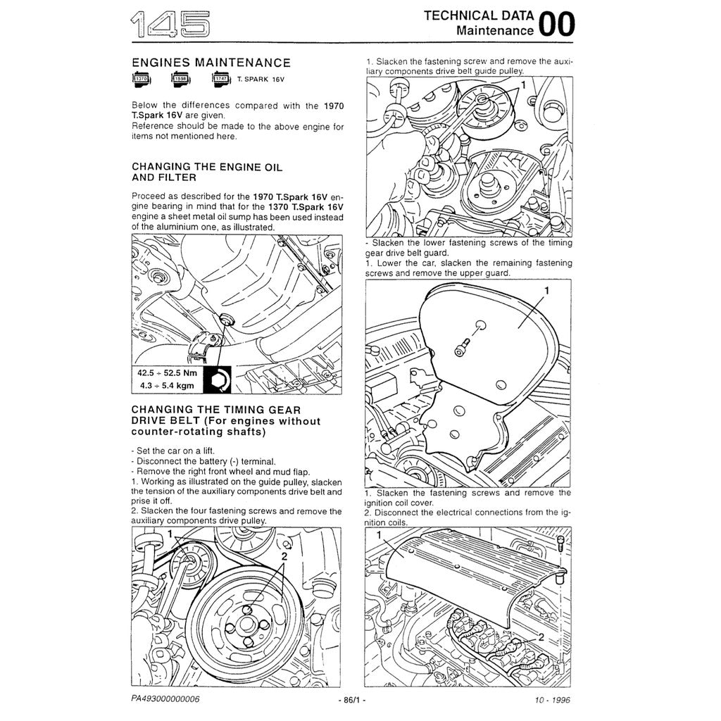 Alfa Romeo 145-146 Type 930 A/B 1995-2003 Full Manual Set – Repair & Maintenance Manual - page 9