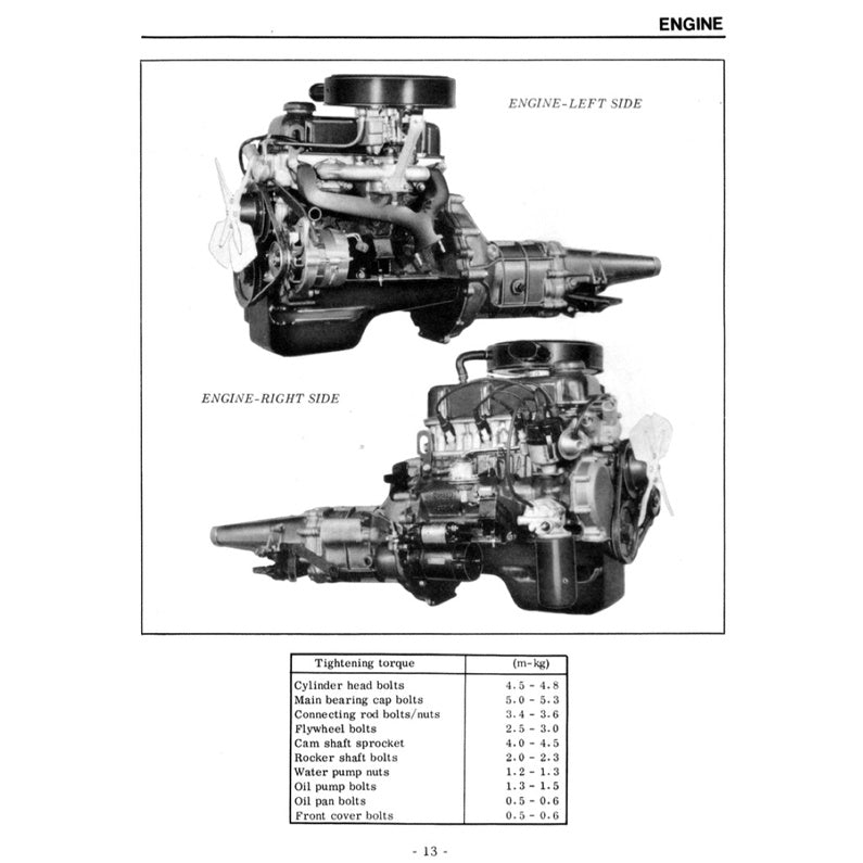 Datsun 1000 B10 1966-1969 Full Manual Set – Repair & Maintenance Manual - page 5