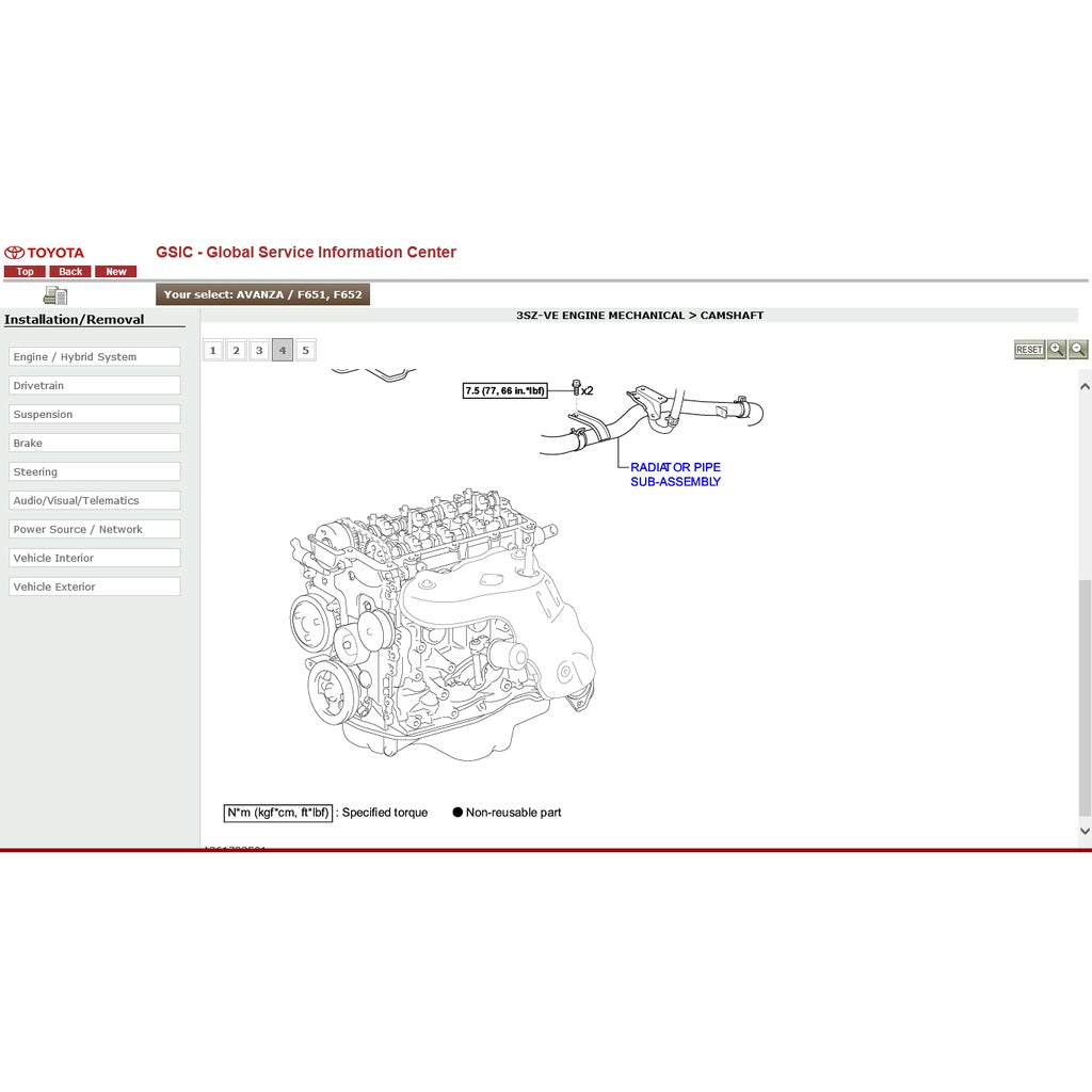 Toyota AVANZA F650/F651/F654 2011-2018 Full Manual Set – Repair & Maintenance Manual - page 7