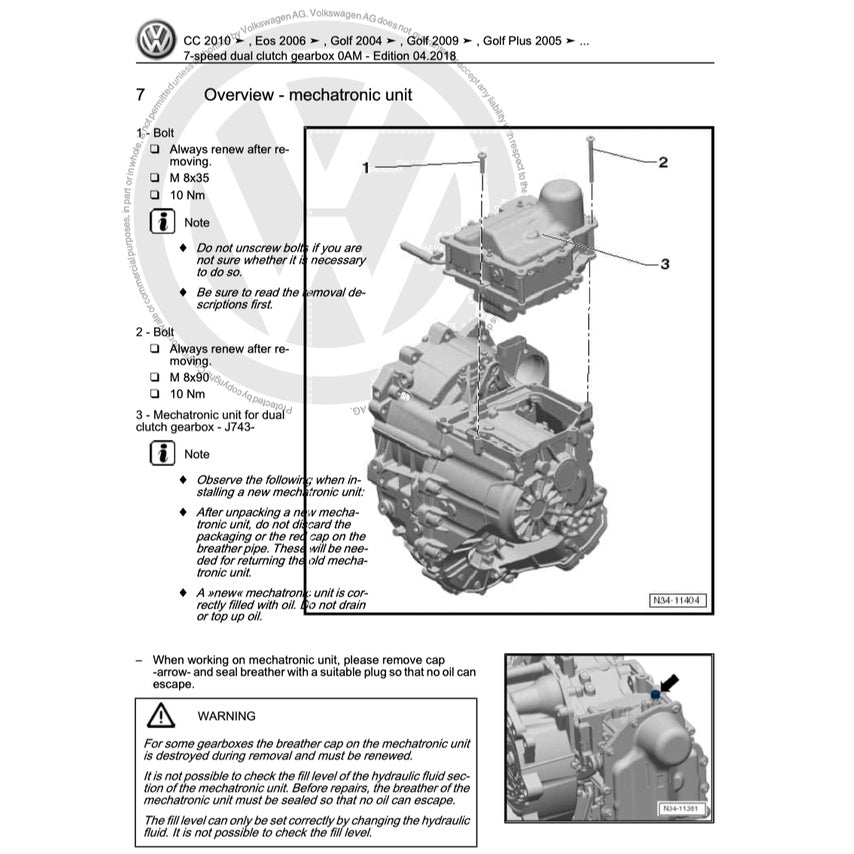 VW SCIROCCO 2009-2017 Full Manual Set – Repair & Maintenance Manual - page 8