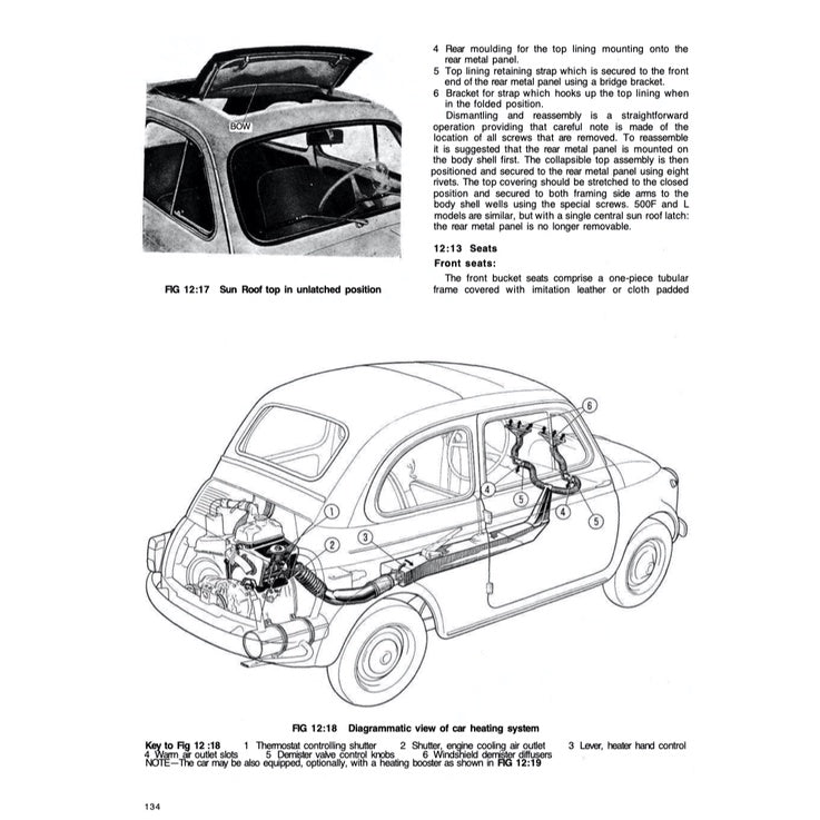 Fiat 500 D/F/L 1957-1974 Full Manual Set – Repair & Maintenance Manual and OWNER's Manual - page 9
