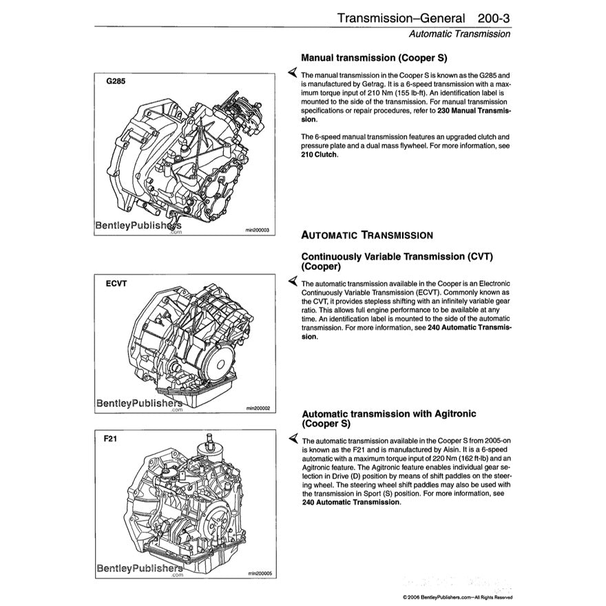 MINI COOPER S R50 R52 R53 JCW 2001-2006 Full Manual Set – Workshop Service Repair Manual - page 6