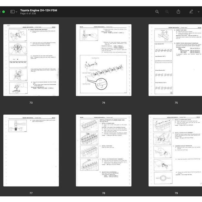 [CLASSIC] Toyota "H" Series Engine 1975-1988 Full Manual Set – Repair Manual - page 7